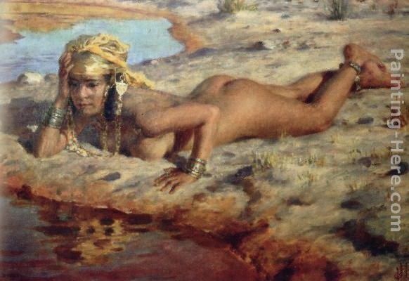 Etienne Dinet By the Wadi